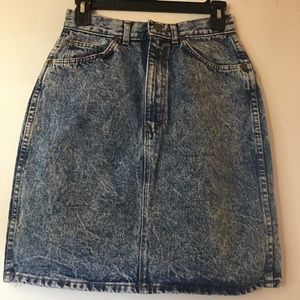Vintage Acid Wash Chic Skirt